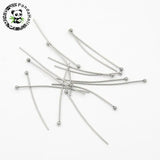 304 Stainless Steel Ball Headpins 35mm, 500pcs/bag