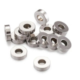 304 Stainless Steel Bead Spacers, Flat Round, 7x2mm