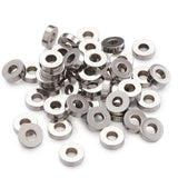 304 Stainless Steel Bead Spacers, Flat Round, 7x2mm