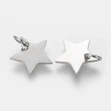 304 Stainless Steel Star Charms 10x10.6mm Hole 4mm