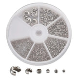 304 SS Crimp Beads & Covers: 1.5mm-3mm 690pcs/box
