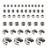 304 SS Crimp Beads & Covers: 1.5mm-3mm 690pcs/box