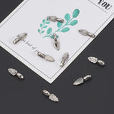 304 Stainless Steel Glue-on Flat Pad Bails for DIY Jewelry, 7x21mm