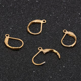 304 Stainless Steel French Lever Back Ear Wire Hoop Earring Hooks