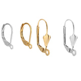 304 Stainless Steel French Lever Back Ear Wire Hoop Earring Hooks
