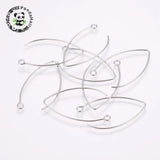 304 Stainless Steel Hoop Earrings, 41x22x1mm