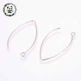 304 Stainless Steel Hoop Earrings, 41x22x1mm