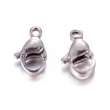 200pcs 304 Stainless Steel Lobster Clasp for Jewelry Making