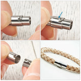 304 Stainless Steel Magnetic Screw Clasps Column Magnetic Closure DIY 10pcs