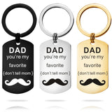 304 SS Military Keychain DAD My Favorite Father's Gift