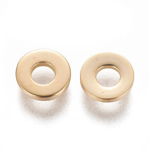 304 Stainless Steel Spacer Beads Loose Donut Shape Beads for DIY Jewelry