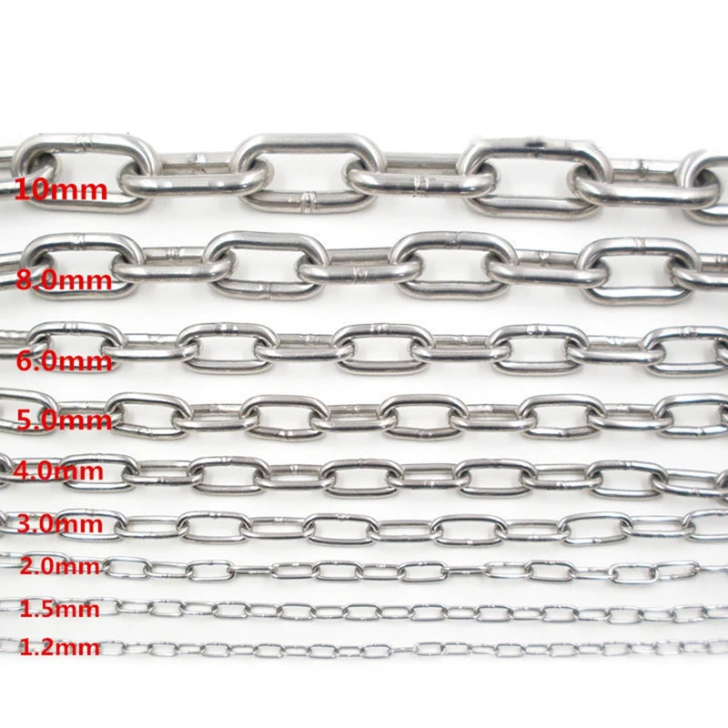 304 Stainless Steel Chain 1.2mm 5m Pet Dog Hoop Chandelier Hanging Clothes