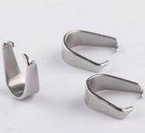 304L Stainless Steel Pendant Pinch Bail Clasps DIY Jewelry Findings