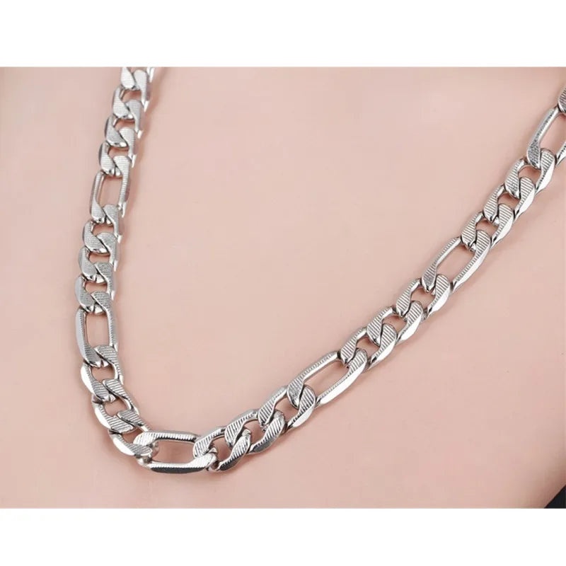 304L Stainless Steel Carve Chain Necklace Men Jewelry