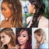 305 Pcs Hair Jewelry Braids Shell Metal Pendant Set for Women Girls