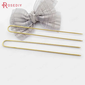 10PCS 130x13MM Brass Hair Rod Hair Sticks Hairpin DIY Accessories