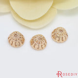 20PCS 10x6MM Champagne Brass Beads Caps Jewelry Findings