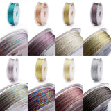 30M 1mm Metallic Macrame Rope Polyester Braided Cord for DIY Jewelry Making