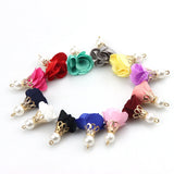 26pcs Pearl Filigree Tassel Keychain Earring Tassel DIY Jewelry Accessories