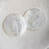 2Pcs Natural Pearl Shell Jesus Style Earring Charms Findings