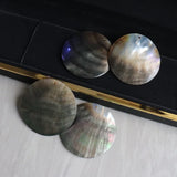30Pcs Natural Shell Round Jewelry Charms Pendants Findings
