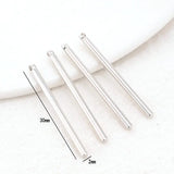 30MM 35MM 50MM 14K Brass Stick Charms Pendants Jewelry Making Supplies