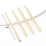 30MM 35MM 50MM 14K Brass Stick Charms Pendants Jewelry Making Supplies