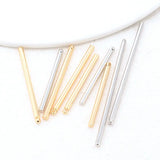 30MM 35MM 50MM 14K Brass Stick Charms Pendants Jewelry Making Supplies