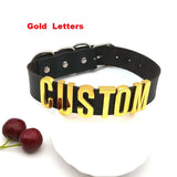 30MM Punk Letters Collars Choker Necklace Goth BDSM Role Age Cosplay