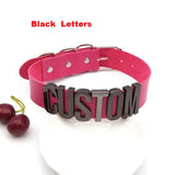 30MM Punk Letters Collars Choker Necklace Goth BDSM Role Age Cosplay