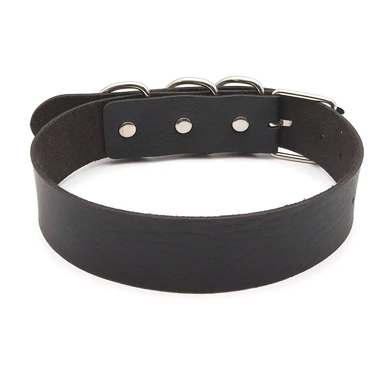 30MM Punk Letters Collars Choker Necklace Goth BDSM Role Age Cosplay