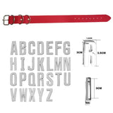 30MM Red PU Letters Collar Choker Necklace Name Buckle Chocker Jewelry