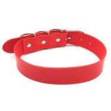 Sexy Red PU Leather Collars Letters Slave Hotwife Choker Necklaces