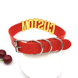 Sexy Red PU Leather Collars Letters Slave Hotwife Choker Necklaces