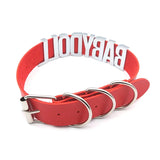 30MM Soft Leather Collars Goth Sexy Letters Choker Necklace Punk BDSM