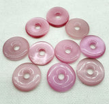 30mm Quartz Cat's Eye Opal Donut Pendant Charms for Jewelry Making - 12Pcs