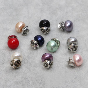 30PCS Butterfly Clips with Chunky Ball Beads Pearl Brooch Pins for Garments
