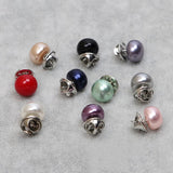30PCS Butterfly Clips with Chunky Ball Beads Pearl Brooch Pins for Garments