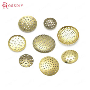 30PCS Antique Bronze Brass Round Disk for Trays Bezels Diy Jewelry Findings