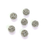 30PCS 14K Plated Brass Hollow Round Beads High Jewelry Accessories