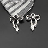 30PCS 20x18MM Antique Silver Bronze Bow Charms Pendants