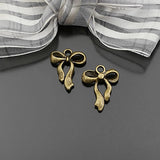 30PCS 20x18MM Antique Silver Bronze Bow Charms Pendants