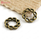 30PCS 20x20MM Twisted Rings for DIY Jewelry Making