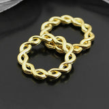 30PCS 20x20MM Twisted Rings for DIY Jewelry Making