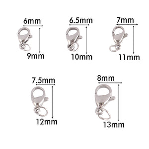 30PCS 316L Stainless Steel Lobster Clasps Jewelry Making Accessories