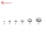 30PCS 3-10MM 18K Brass Flat Wheel Spacer Beads DIY Jewelry Making