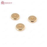 30PCS 3-10MM 18K Brass Flat Wheel Spacer Beads DIY Jewelry Making