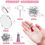 30PCS 4 Inch Acrylic Set, Clear Bulk with Ring, for Vinyl DIY Craft