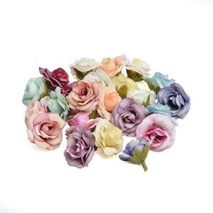 30PCS Artificial Rose Head Wedding Decoration Silk Flower