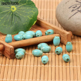 30PCS 5*8mm Natural Turquoise Barrel Beads for DIY Jewelry Making
